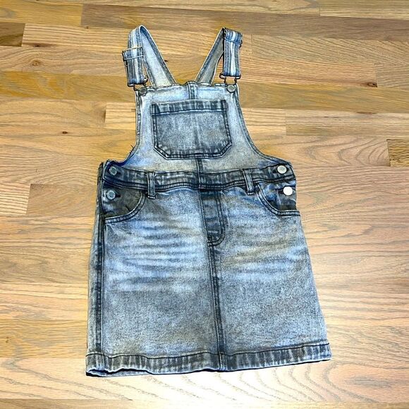 Art Class Distressed Vintage Style Overalls Dress Size 7/8 - Picture 1 of 5